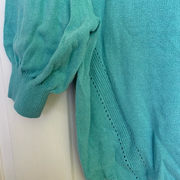 RW&CO. Aqua Ribbed Knit Top - Picture 4 of 4